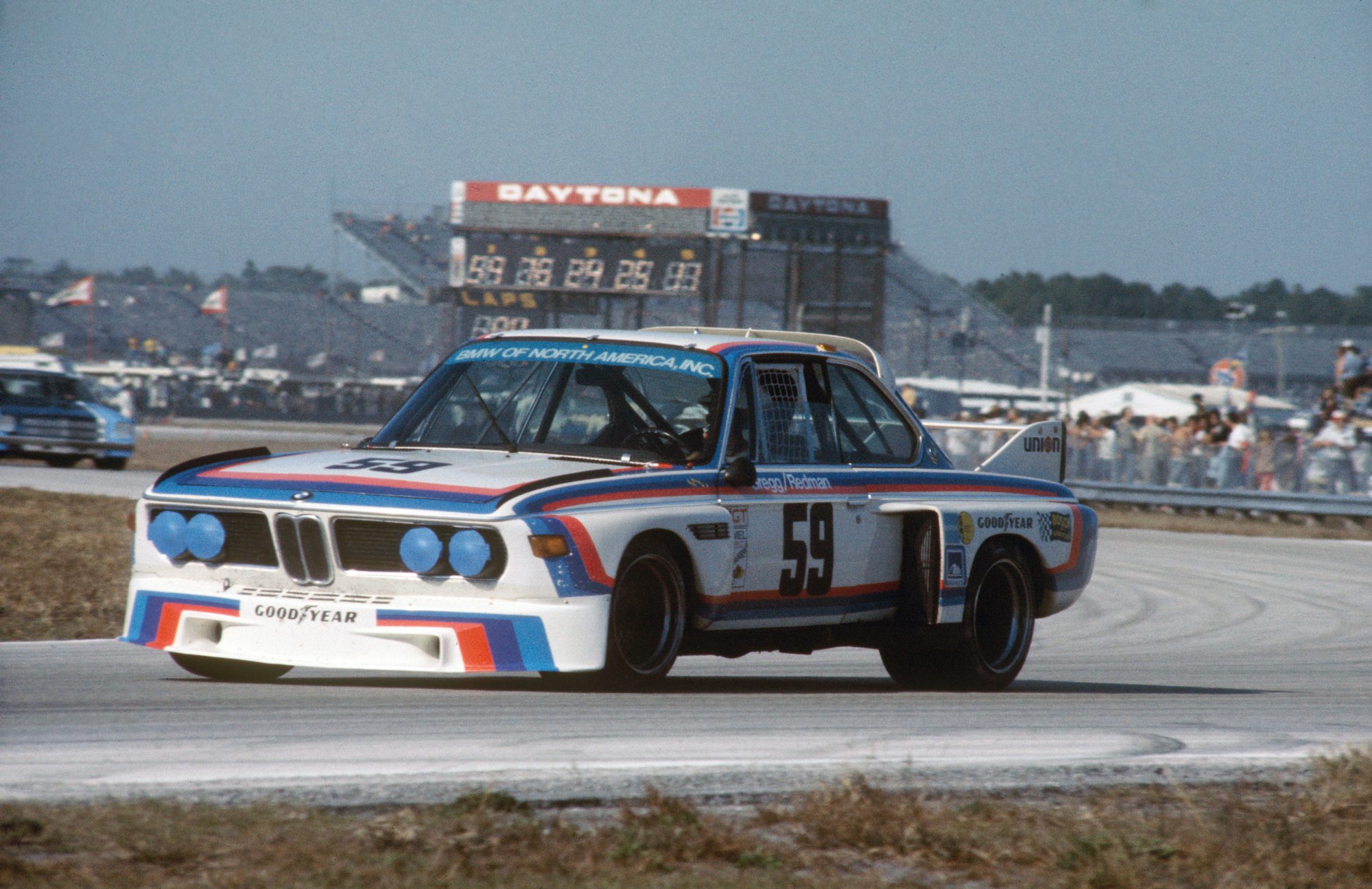 Triumphaler Gesamtsieg bei den 24h Daytona 1976 durch Brian Redman und Peter Gregg im BMW CSL Coupé